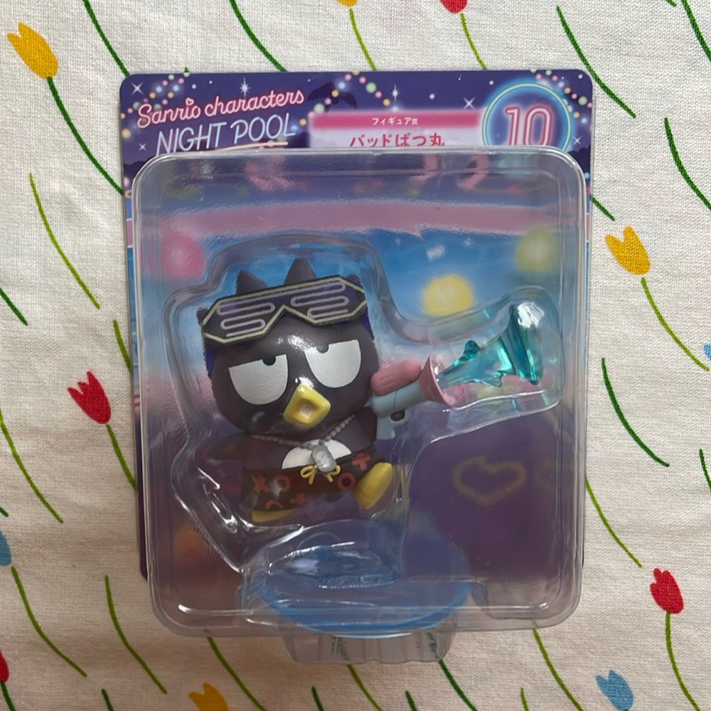 Japan Kuji Sanrio Characters Night Pool #10 Badtz-Maru Figure - New